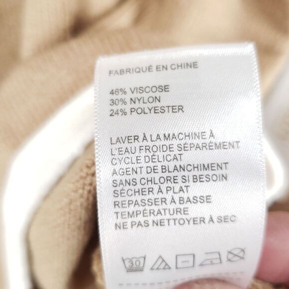 Laundry by Shelli Segal Los Angeles Half Zip Sweater Womens M Camel Beige - Picture 13 of 16